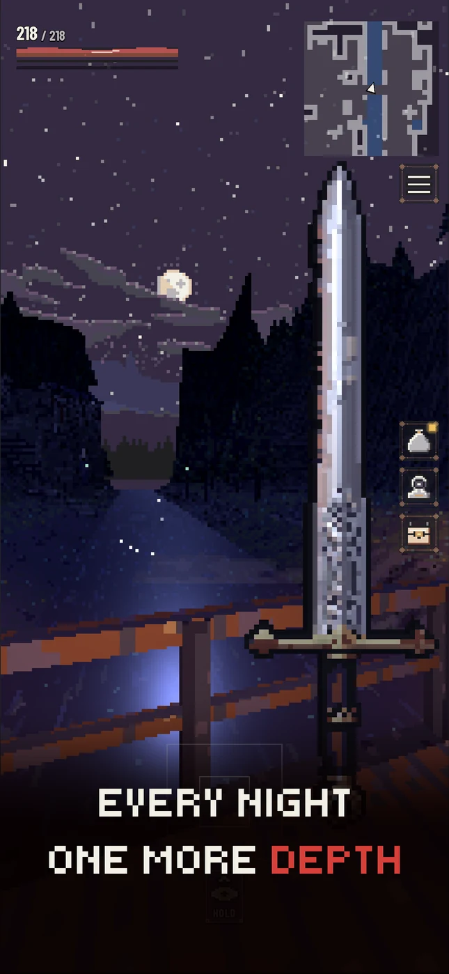 The bridge over the river under the moon
