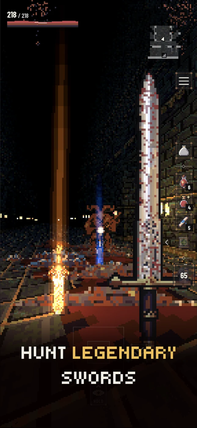 A legendary sword dropped in a golden light shaft