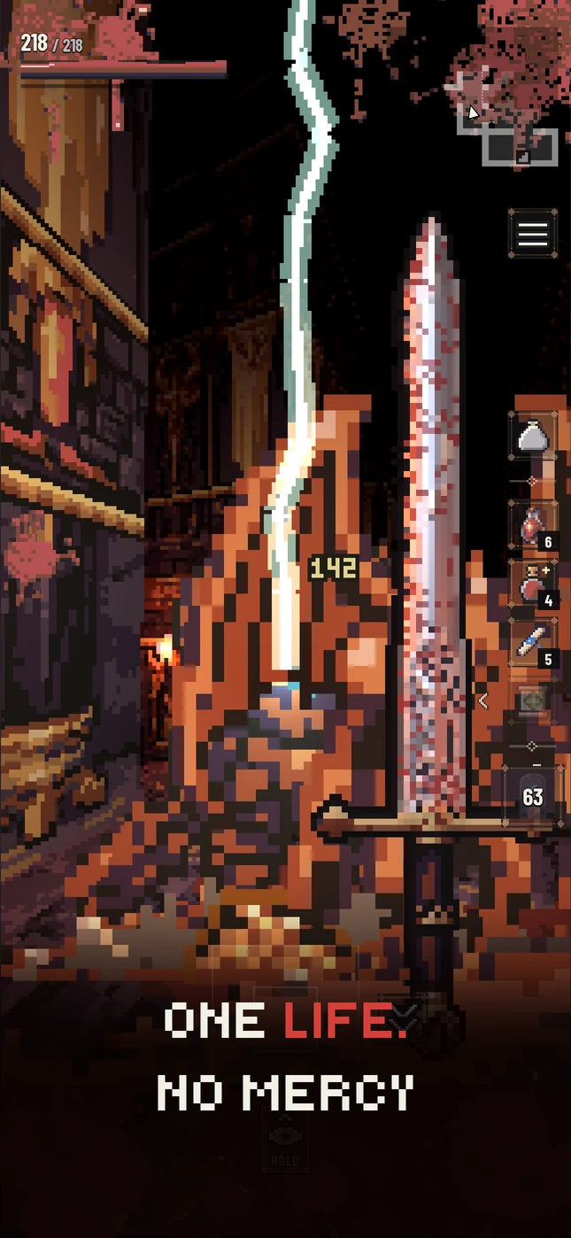 The Storm Rune striking lightning into a crimson horde